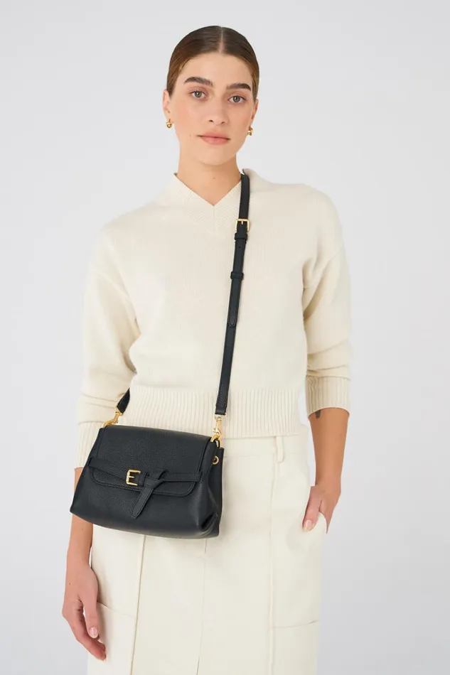 Oroton Work Women Margot Small Top Handle Black
