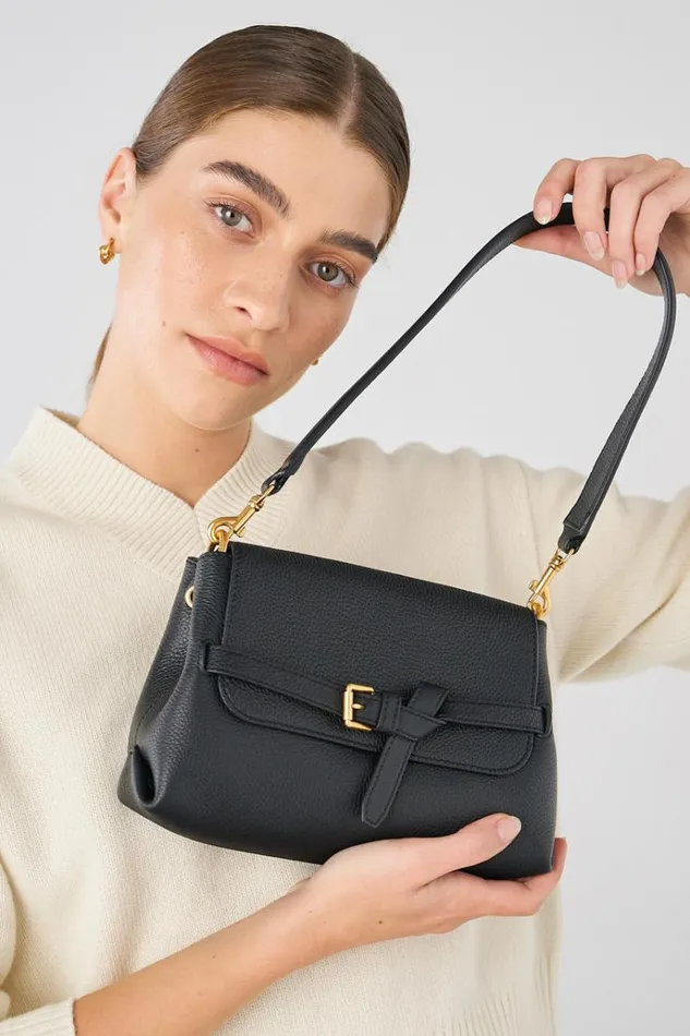 Oroton Work Women Margot Small Top Handle Black