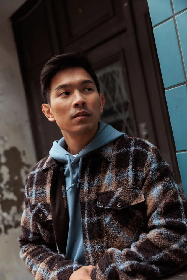 Overshirts MMGBlake Alfa Overshirt Brown Latte Check MOS MOSH Men