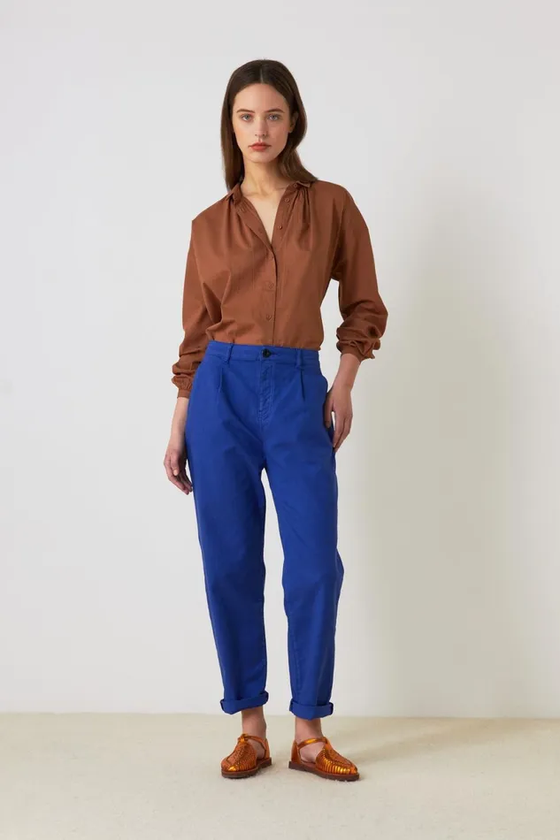 Pants and Jeans Women Leon and Harper Patrick Plainy Pants Blue
