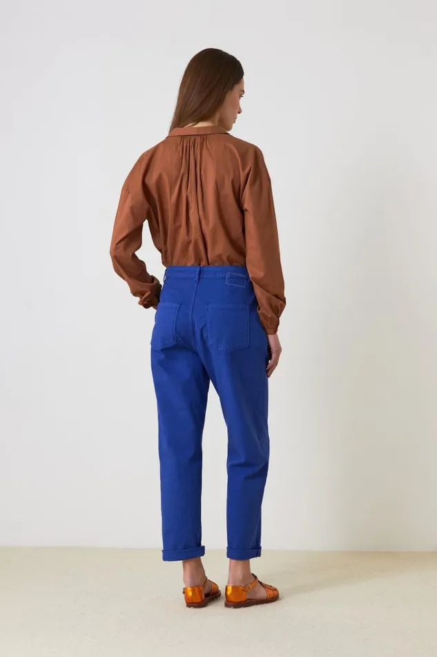 Pants and Jeans Women Leon and Harper Patrick Plainy Pants Blue