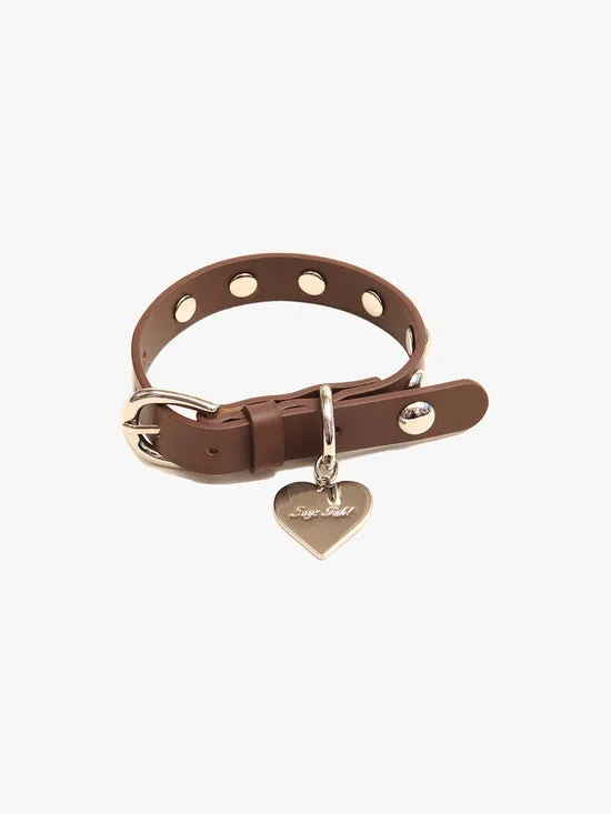 Pet Women Lisa Says Gah Dog Stud Collar Brown