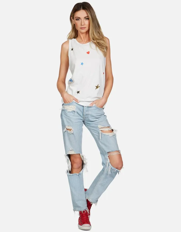 Peyton Evil Eye Elements Milk Women039s Lauren Moshi Tanks