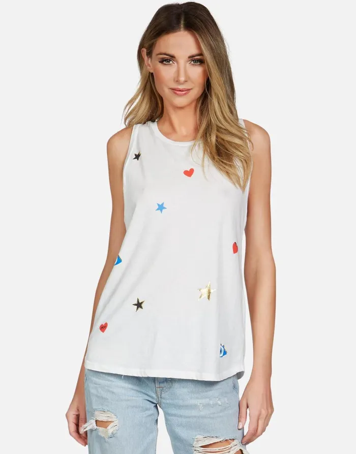 Peyton Evil Eye Elements Milk Women039s Lauren Moshi Tanks