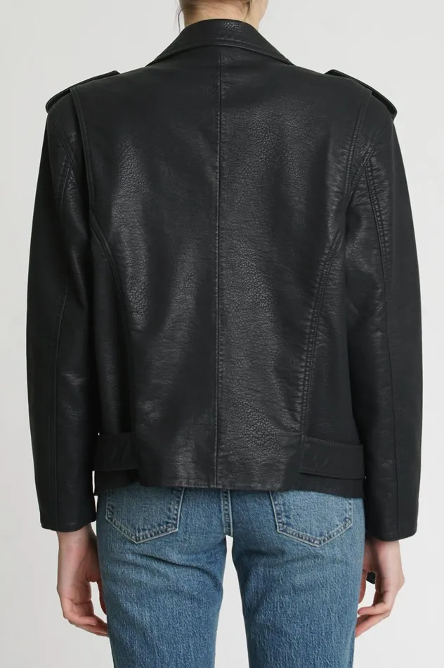Pistola Denim Blaine Boyfriend Moto 8211 Slate Black Women Jackets and Outerwear