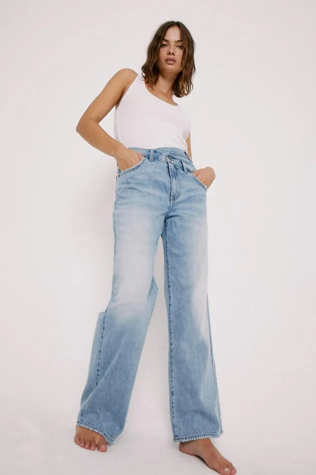 Pistola Denim Bobbie High Rise Wide Leg Crossover 8211 Nelson Women Denim