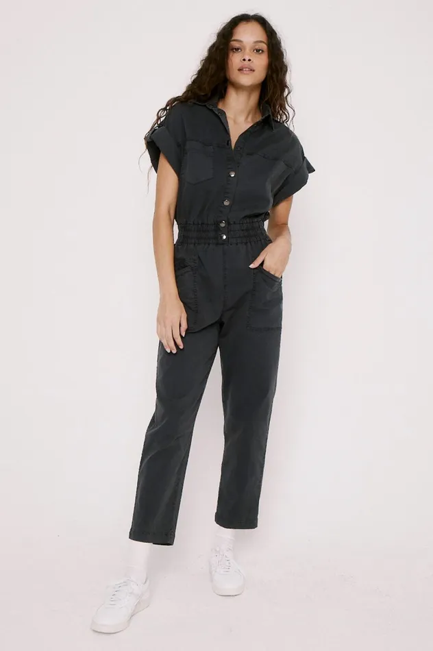 Pistola Denim Dani Lightweight Dolman Pull On Jumpsuit 8211 Asphalt Women Jumpsuits and Dresses