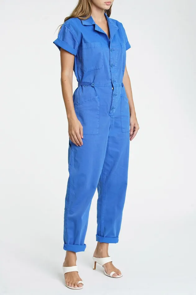 Pistola Denim Grover Short Sleeve Field Suit 8211 Purist Blue Women Jumpsuits and Dresses