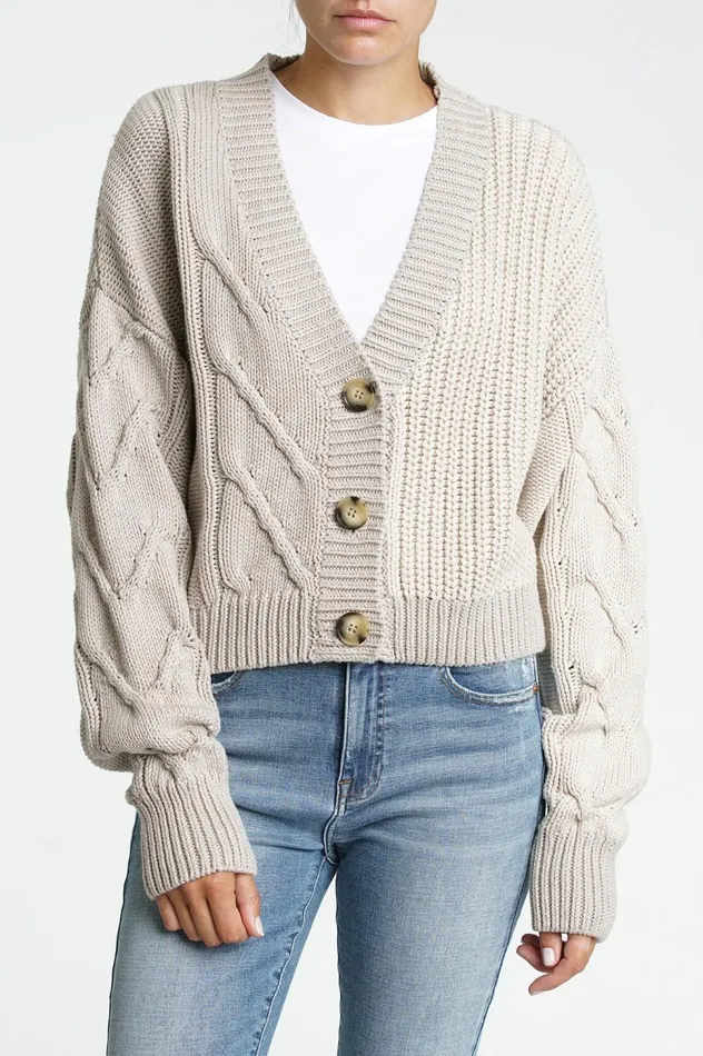Pistola Denim Lori VNeck Cardigan 8211 Broken Bones Women Tops
