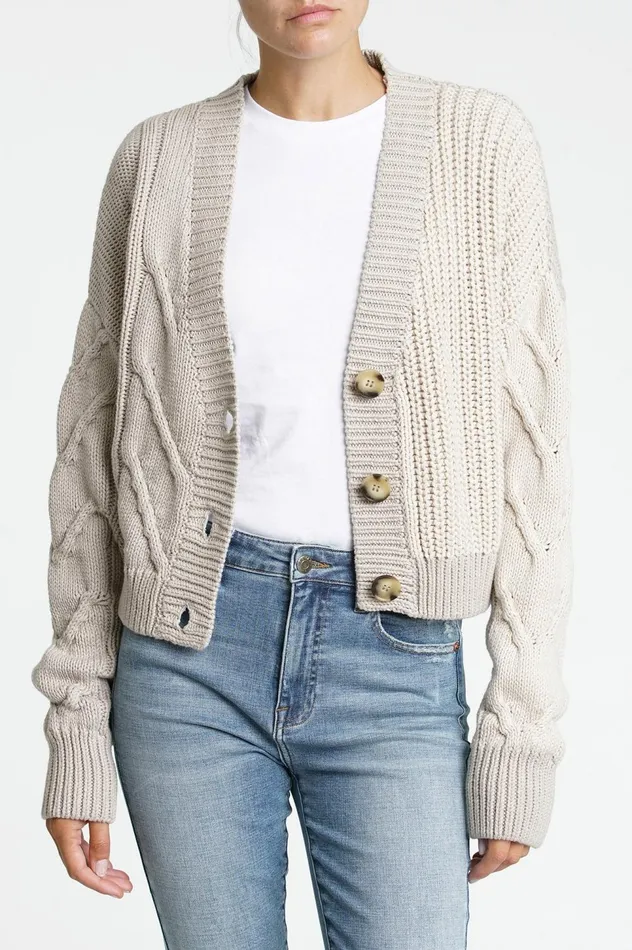 Pistola Denim Lori VNeck Cardigan 8211 Broken Bones Women Tops