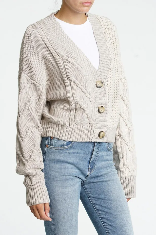 Pistola Denim Lori VNeck Cardigan 8211 Broken Bones Women Tops