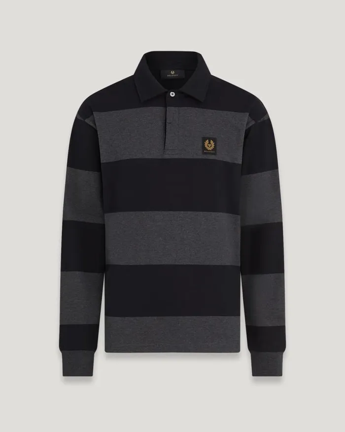 Polo Shirts Men Belstaff Drum Polo Black Charcoal
