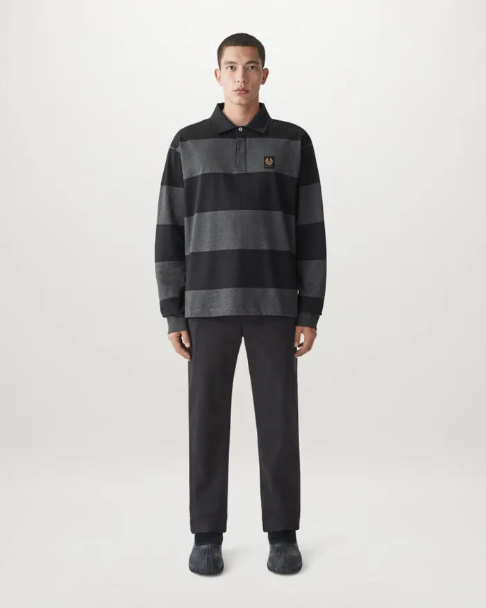 Polo Shirts Men Belstaff Drum Polo Black Charcoal