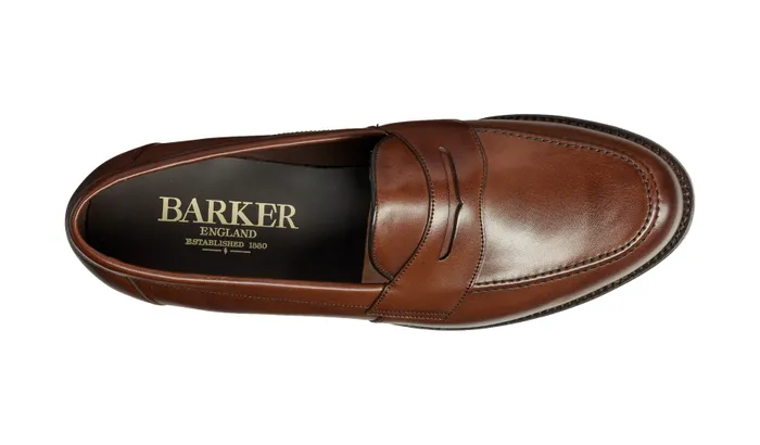 Portsmouth 8211 Dark Walnut Calf Men Barker Shoes Mens Loafers
