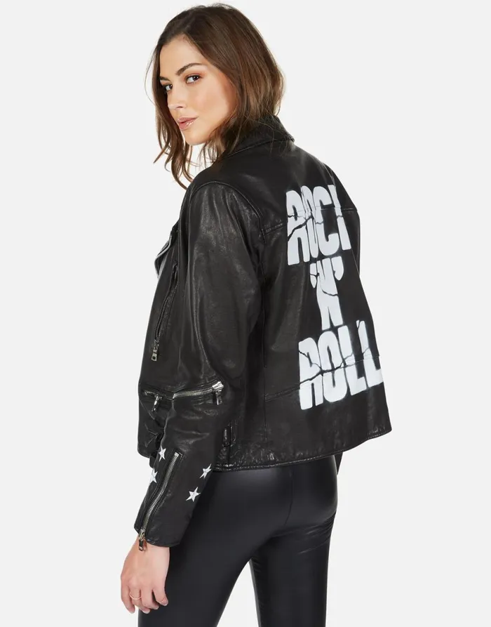 Posey Cracked RnR Spray Black Women039s Lauren Moshi Jackets