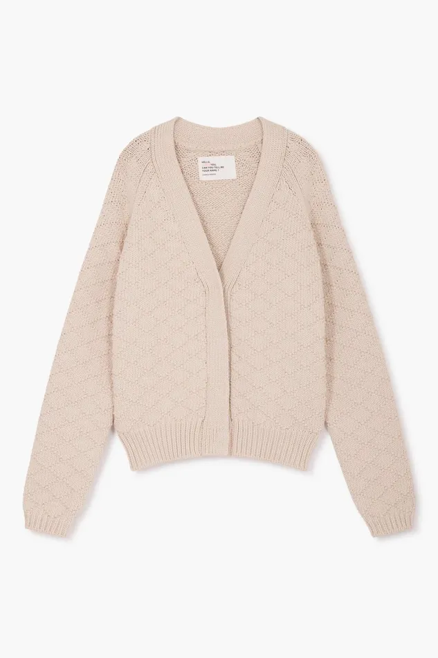 Pulls and Vests Women Leon and Harper Maeght Plain Cardigan Stone