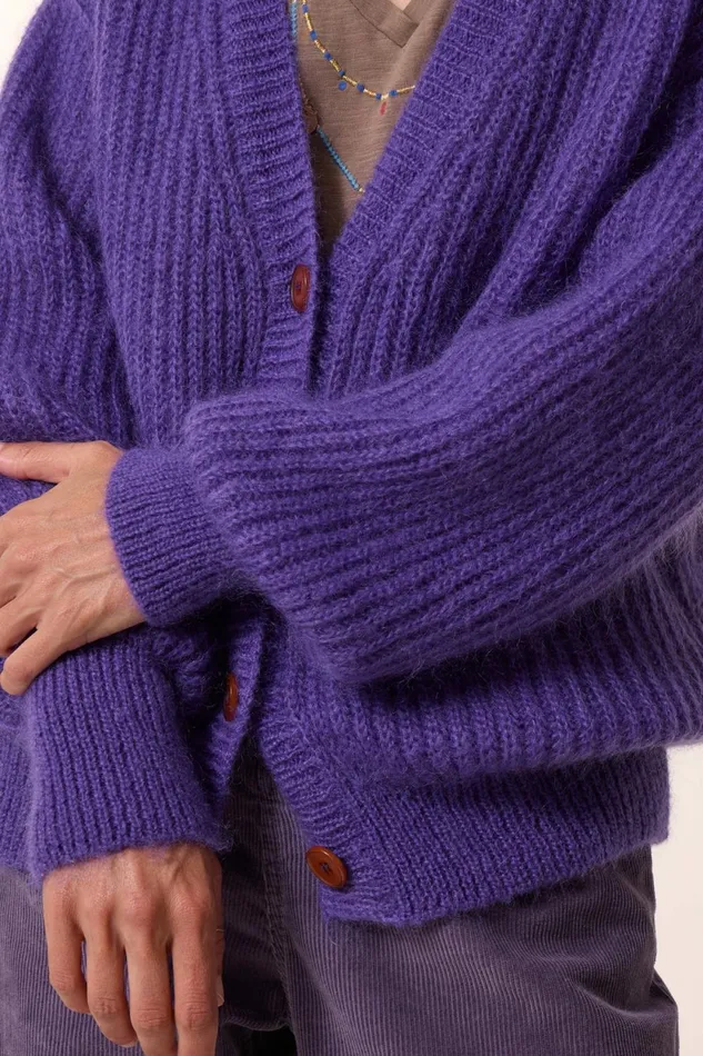 Pulls and Vests Women Leon and Harper Manou Pl Cardigan Purple