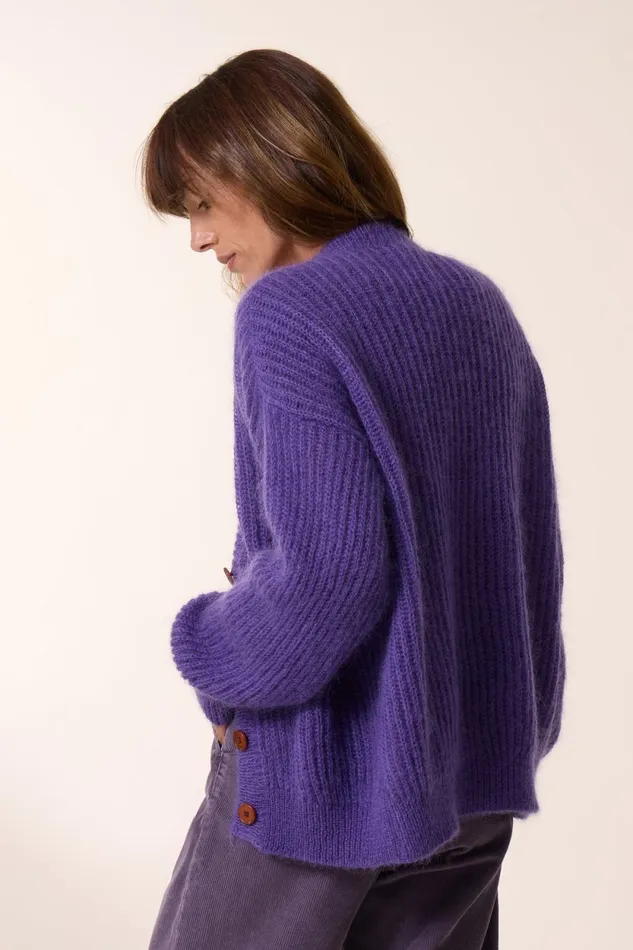 Pulls and Vests Women Leon and Harper Manou Pl Cardigan Purple