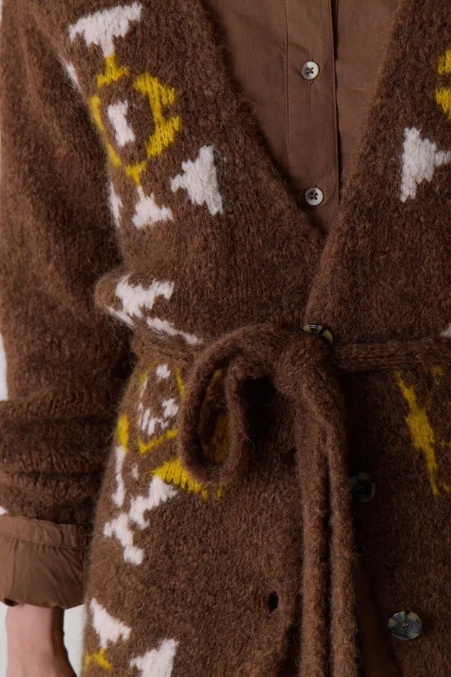 Pulls and Vests Women Leon and Harper Maya Mix Jumper Brown