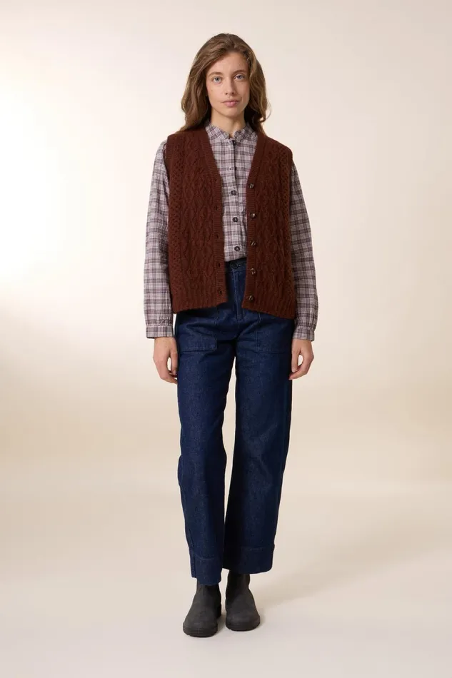 Pulls and Vests Women Leon and Harper Mood Chn Jumper Brown