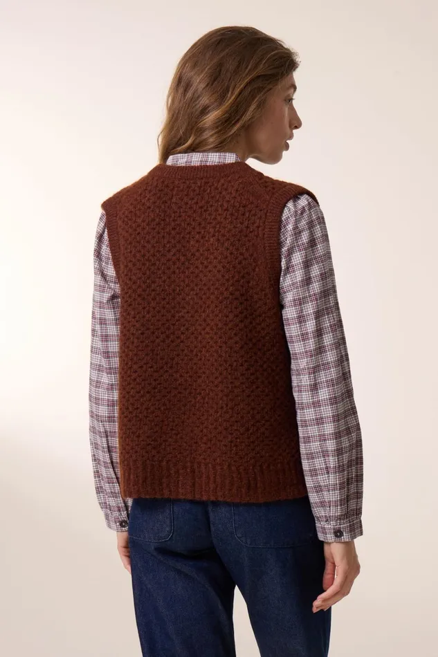 Pulls and Vests Women Leon and Harper Mood Chn Jumper Brown