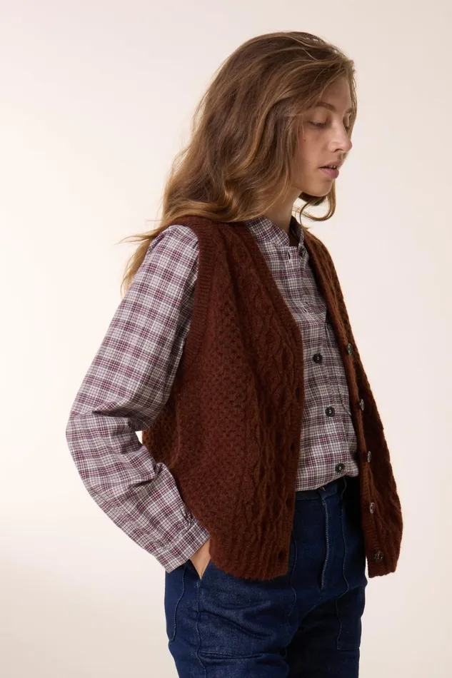 Pulls and Vests Women Leon and Harper Mood Chn Jumper Brown