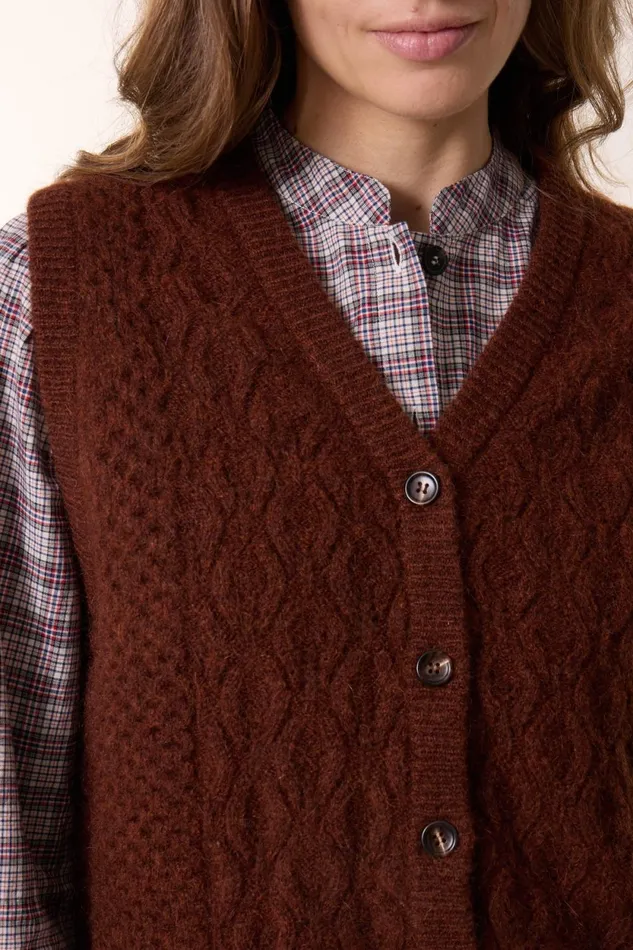 Pulls and Vests Women Leon and Harper Mood Chn Jumper Brown