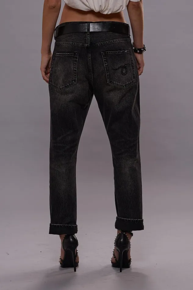 R13 Boyfriend Women BOYFRIEND JEANS 8211 ARVIN BLACK