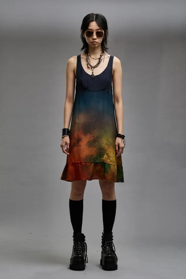 R13 Dresses and Skirts Women TANK SLIP 8211 TIEDYE PRINT