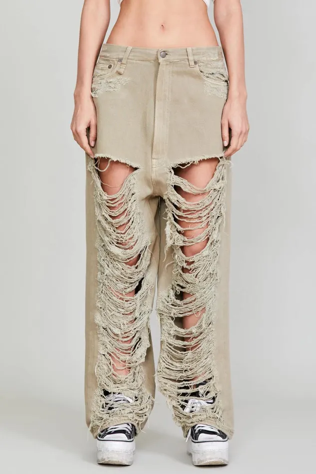 R13 Drop Women VENTI JEAN 8211 KOZE KHAKI