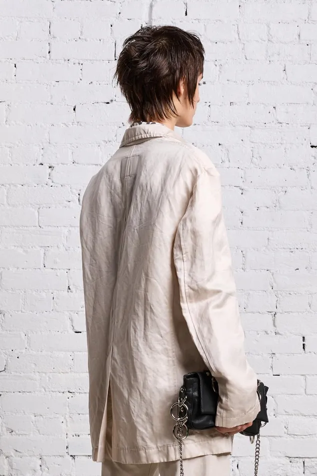 R13 Jackets and Coats Women OVERSIZED RAGGED BLAZER 8211 OYSTER