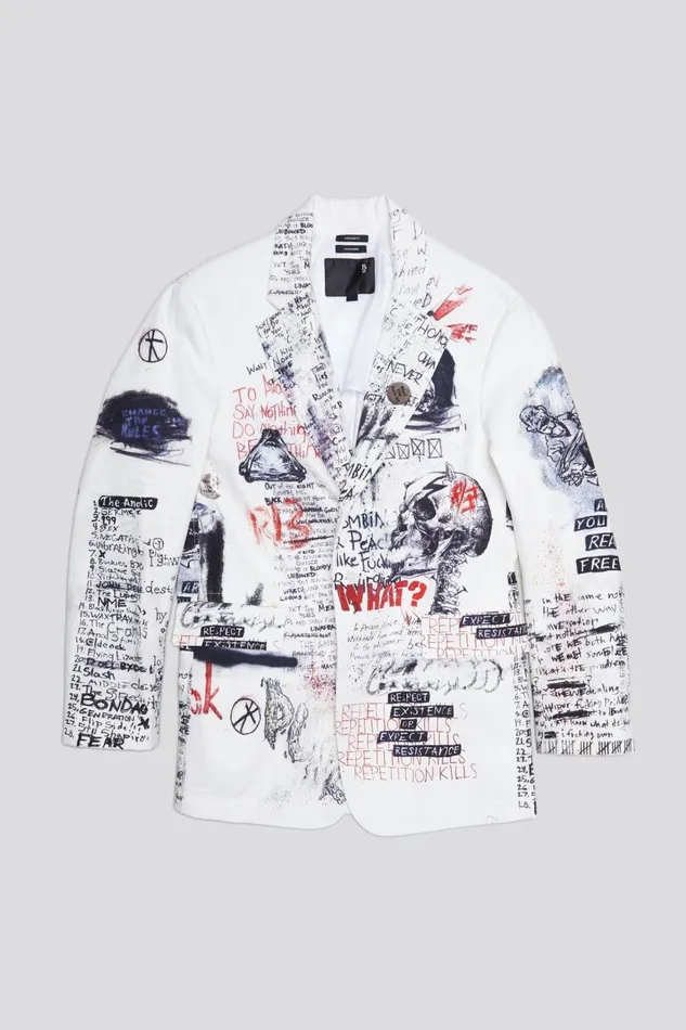 R13 Jackets and Coats Women OVERSIZED RAGGED BLAZER 8211 SKETCHBOOK