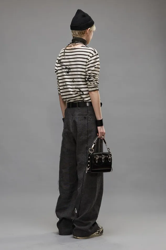 R13 Pants and Shorts Women EXPOSED SEAM TROUSER 8211 DARK GREY