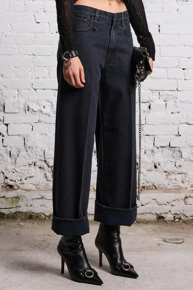 R13 Sale Women ANKLED D039ARCY JEAN 8211 ONYX BLACK