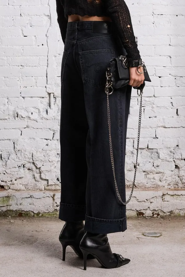 R13 Sale Women ANKLED D039ARCY JEAN 8211 ONYX BLACK