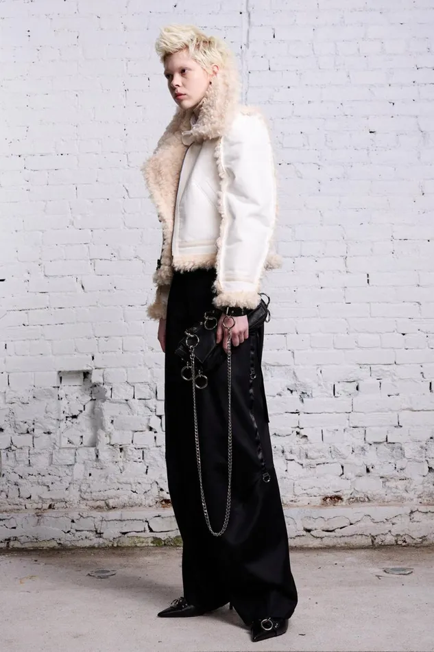 R13 Sale Women ARTICULATED TUXEDO TROUSER 8211 BLACK