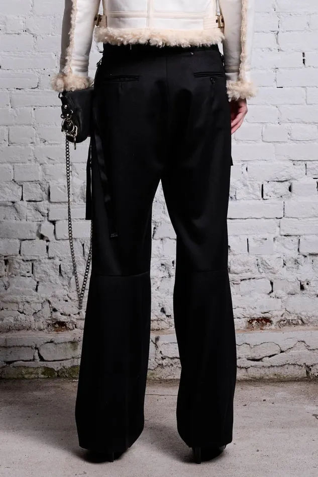 R13 Sale Women ARTICULATED TUXEDO TROUSER 8211 BLACK
