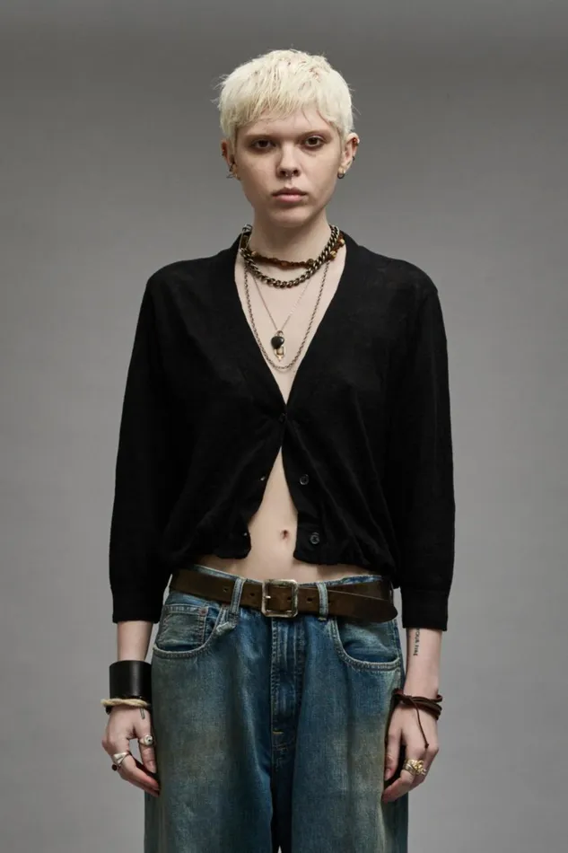 R13 Sale Women BALLOON CARDIGAN 8211 BLACK