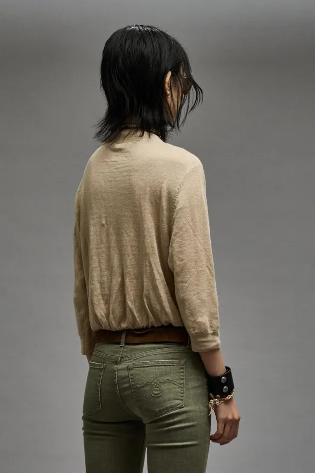 R13 Sale Women BALLOON CARDIGAN 8211 KHAKI