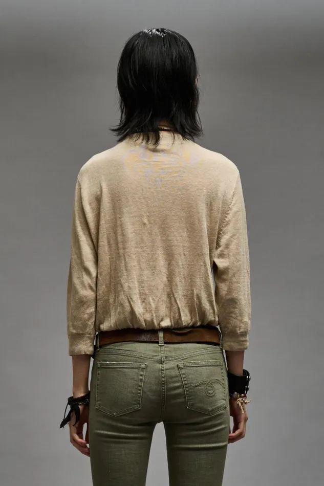 R13 Sale Women BALLOON CARDIGAN 8211 KHAKI