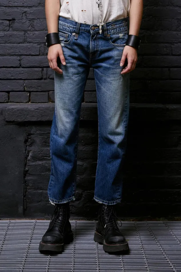 R13 Sale Women BOY STRAIGHT 8211 KYLE INDIGO