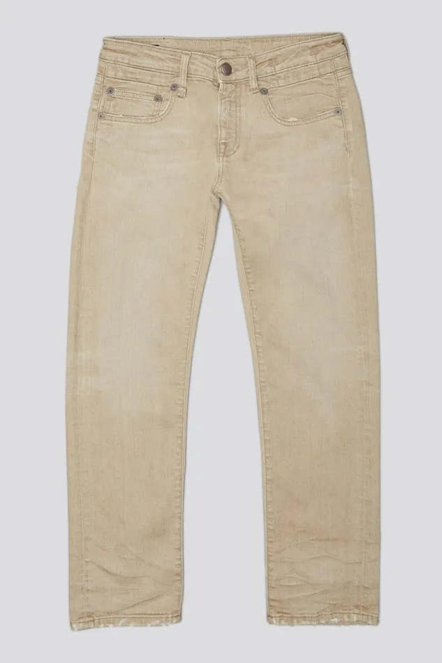 R13 Sale Women BOY STRAIGHT 8211 SAND STRETCH
