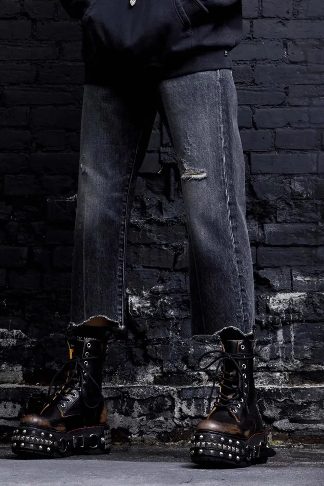 R13 Sale Women BOYFRIEND JEAN 8211 EVERIT BLACK