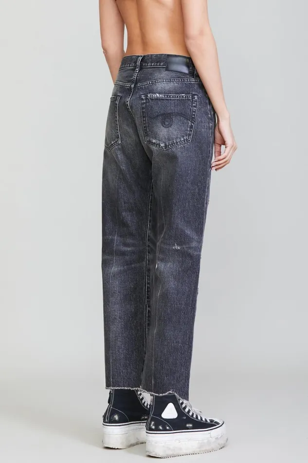 R13 Sale Women BOYFRIEND JEAN 8211 EVERIT BLACK