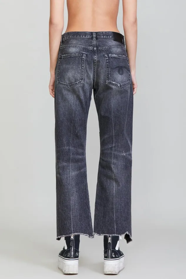 R13 Sale Women BOYFRIEND JEAN 8211 EVERIT BLACK