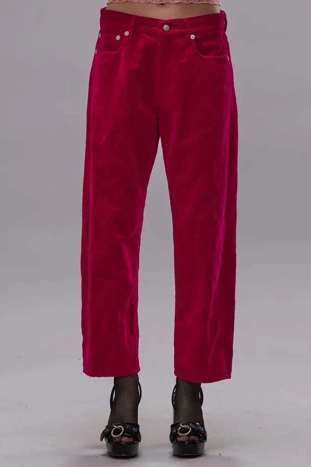R13 Sale Women BOYFRIEND JEAN 8211 RASPBERRY VELVET