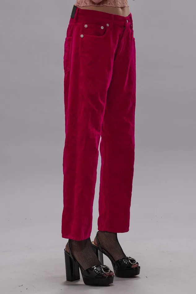 R13 Sale Women BOYFRIEND JEAN 8211 RASPBERRY VELVET