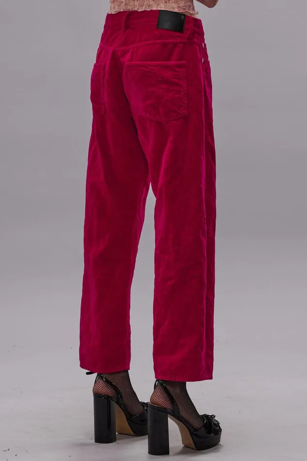 R13 Sale Women BOYFRIEND JEAN 8211 RASPBERRY VELVET
