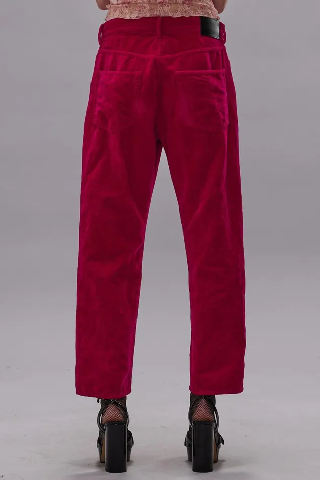 R13 Sale Women BOYFRIEND JEAN 8211 RASPBERRY VELVET