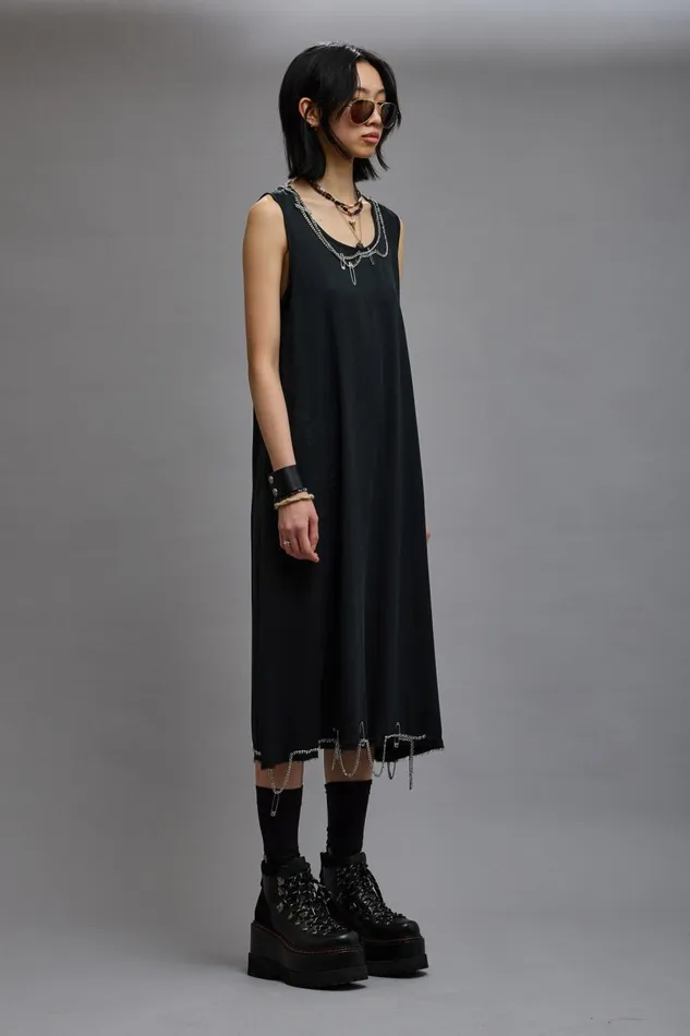 R13 Sale Women CHAIN EMBELLISHED MIDI 8211 BLACK